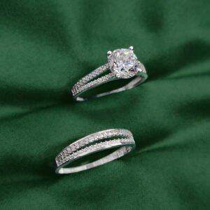 Duo Fiançailles - Or Blanc 18k