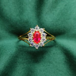 Bague Pierre Rouge - Or 18k