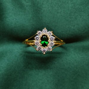 Bague Pierre Verte - Or 18k