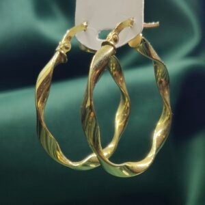 Créoles Torsadées Moyennes - Or 18k