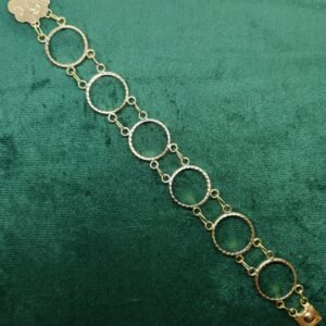 Bracelet porte pièces serti clos-Or 18k ( six pièces 10f)