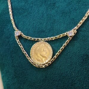 Collier porte-pièce Sobre - Or 18k
