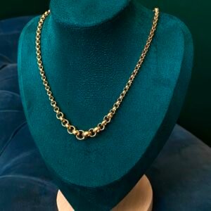 Collier maille jaseron-Or 18k