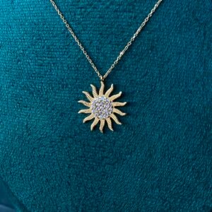 Collier soleil-Or 18k,  3g
