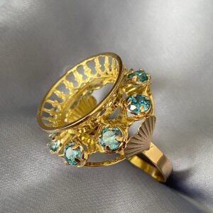 bague 10fr haute zircon, 7.3g