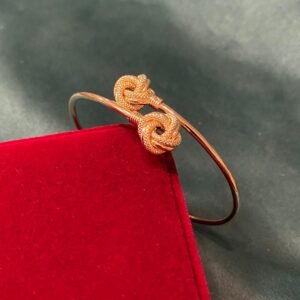 bracelet nœud d'amour croisé lisse, 4.95g