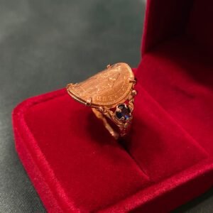 Porte-pièce courbée sertie - Or 18k ,5.76g
