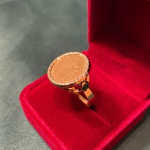 bague 10fr, pierre bleue, 6.79g