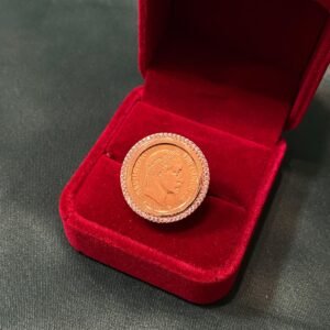 bague 10fr, zircon couronne, 7.90g