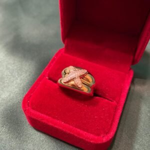 bague croix zircon,4.40g