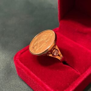 bague 20fr pierres blanches, 10.64g