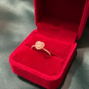 solitaire or jaune cœur, 2.68g, taille 52