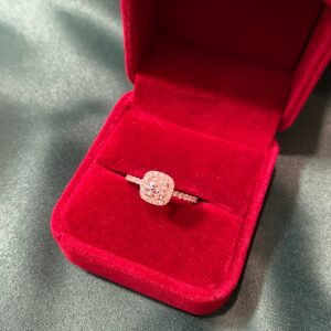 bague de fiançailles, or blanc, 2.87g, taille 52