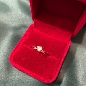 bague coeur zircon, 0.95g, taille 48