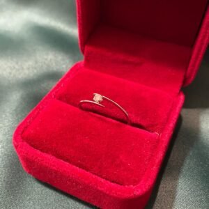 solitaire or blanc, 1.31g, taille 59