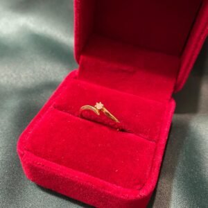 solitaire or jaune, 1.16g, taille 49